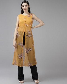 floral print slim fit tunic