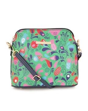 floral print sling bag with detachable strap