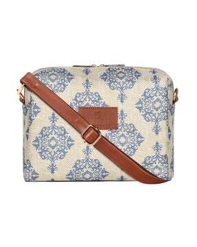floral print slingbag with adjustable strap