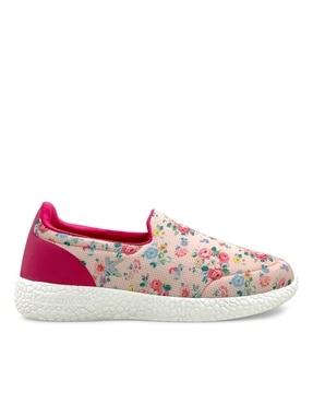 floral print slip-on casual shoes