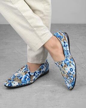 floral print slip-on shoes