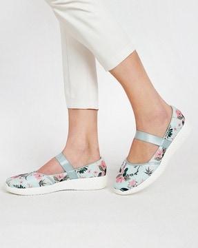 floral print slip-on shoes