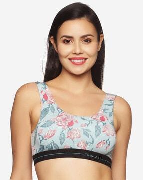 floral print sports bra