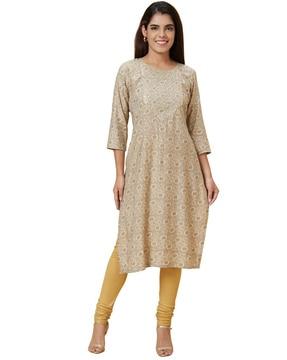 floral print straight  kurta