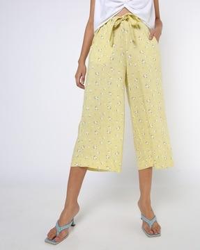 floral print straight fit culottes