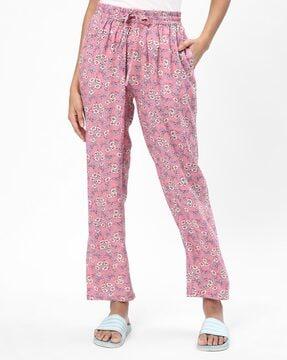 floral print straight fit pants