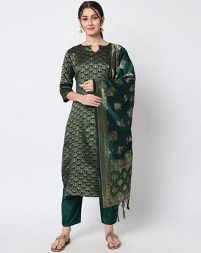 floral print straight kurta set