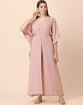 floral print straight kurta