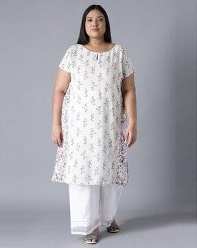 floral print straight kurta