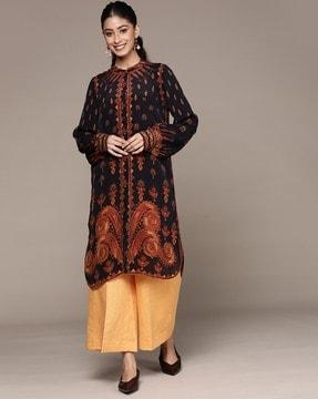 floral print straight kurta