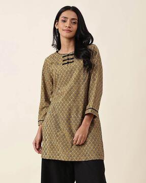 floral print straight kurta