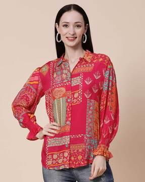 floral print straight kurta