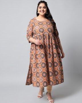 floral print straight kurta