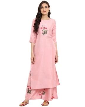 floral print straight kurta