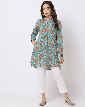 floral print straight kurta