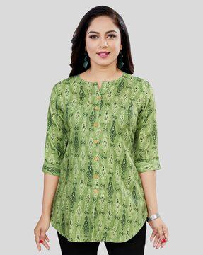 floral print straight kurti