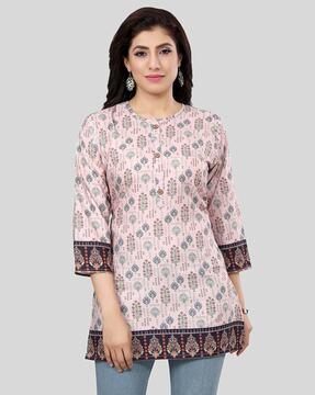 floral print straight kurti