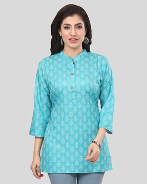 floral print straight kurti