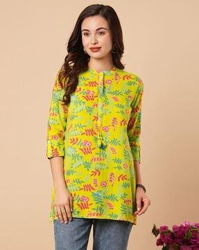 floral print straight kurti