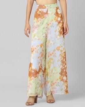 floral print straight pants