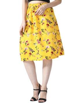 floral print straight skirt