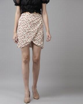 floral print straight skirt