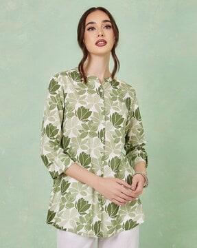 floral print straight tunic