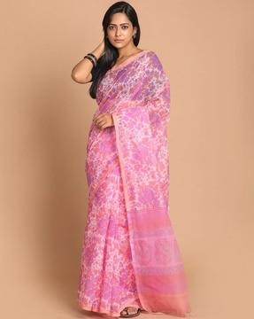 floral print supernet kota saree