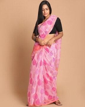 floral print supernet kota saree