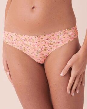 floral print thong panties