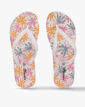 floral print thong-strap flip-flops