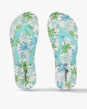 floral print thong-strap flip-flops