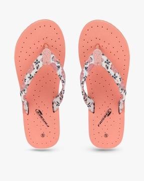 floral print thong-strap flip-flops