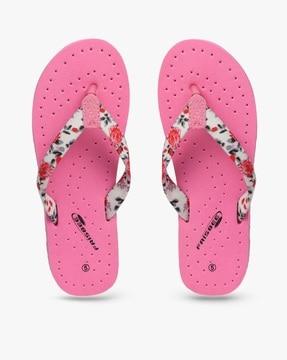 floral print thong-strap flip-flops