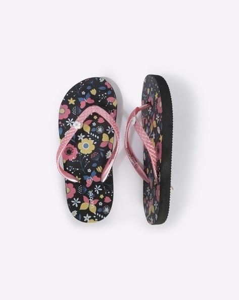 floral print thong-strap flip-flops