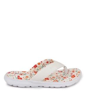 floral print thong-strap flip-flops