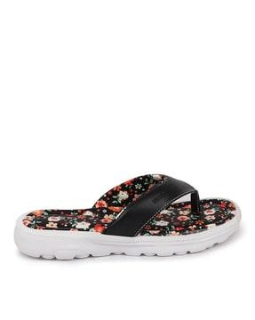 floral print thong-strap flip-flops