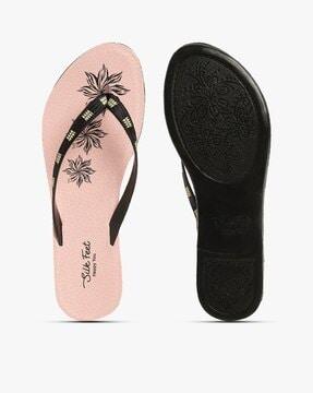 floral print thong-strap sandals