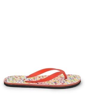 floral print thong-strap slippers