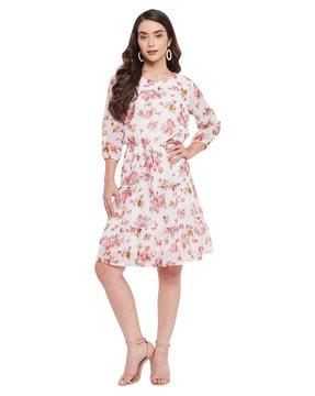 floral print tiered dress