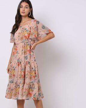 floral print tiered dress