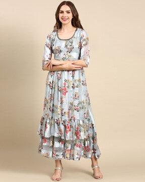 floral print tiered dress