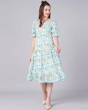 floral print tiered dress