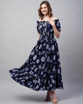 floral print tiered dress