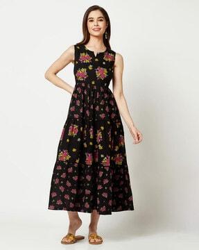 floral print tiered dress