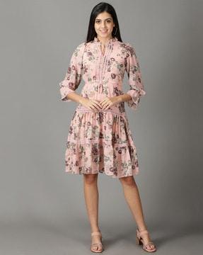 floral print tiered dress