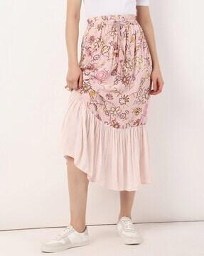 floral print tiered skirt