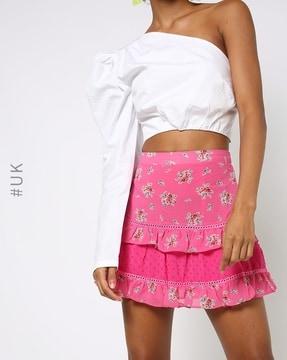 floral print tiered skirt