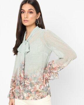 floral print top with camisole