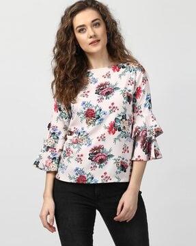 floral print top